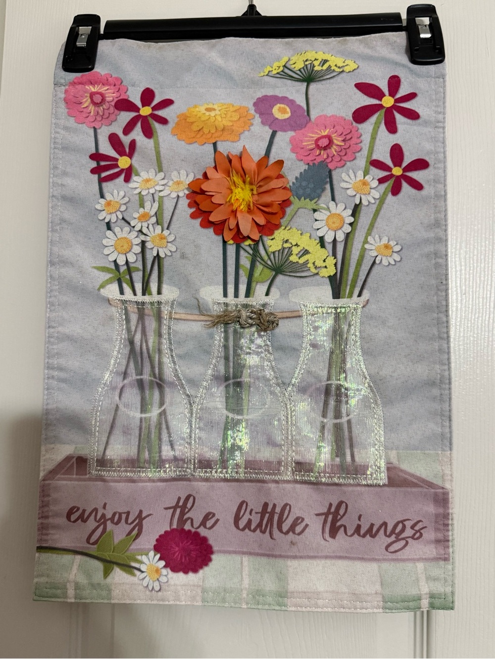 Floral Vase Garden Flag - Multicolor - Evergreen